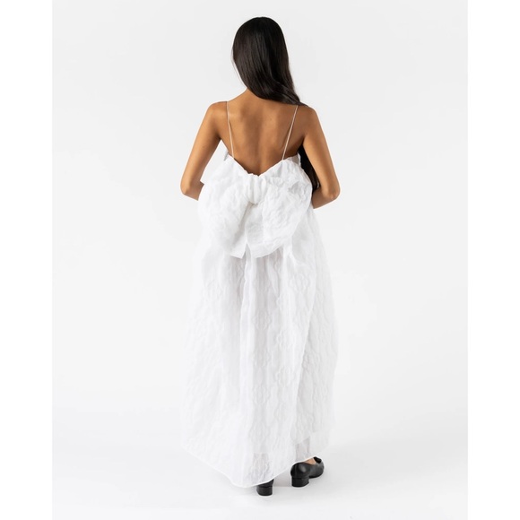 NWT Cecilie Bahnsen Vilma Dress in White Couture Wedding Gown Dramatic Bow Bride - Picture 8 of 16